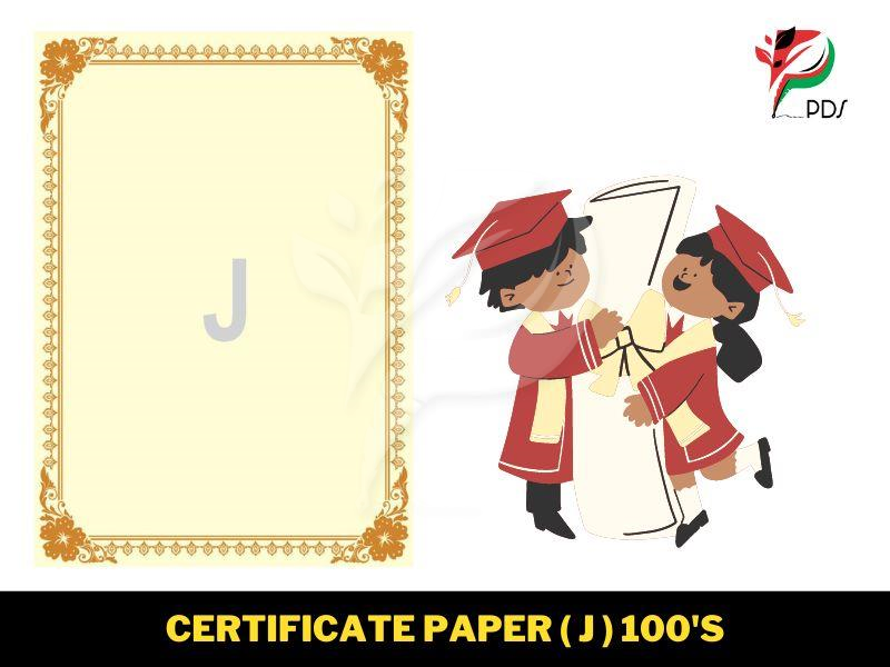 CERTIFICATE CARD WITH GOLD HOT STAMPING (J)