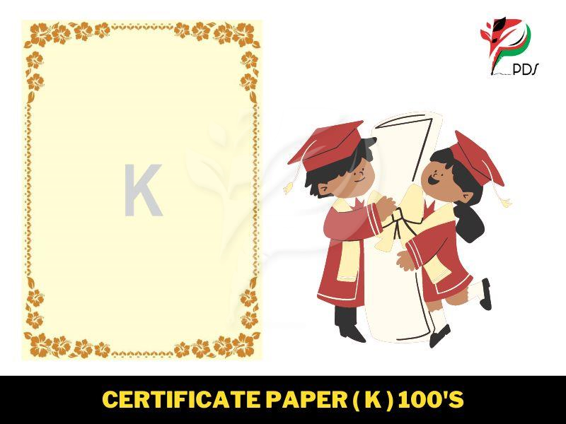 CERTIFICATE CARD WITH GOLD HOT STAMPING (K)