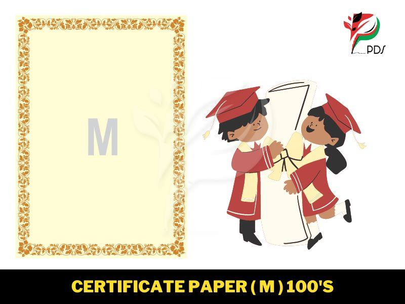 CERTIFICATE CARD WITH GOLD HOT STAMPING (M)
