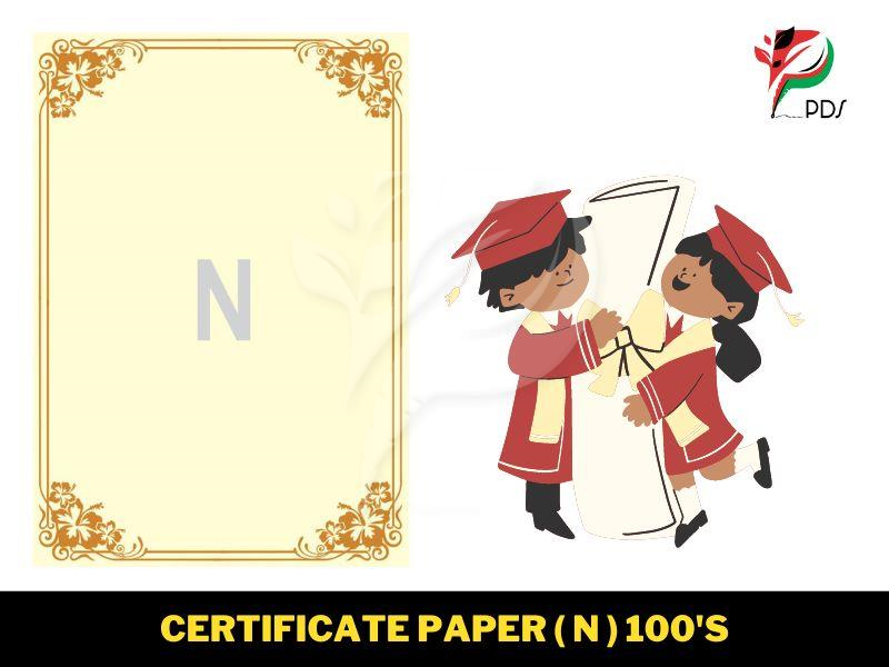 CERTIFICATE CARD WITH GOLD HOT STAMPING (N)