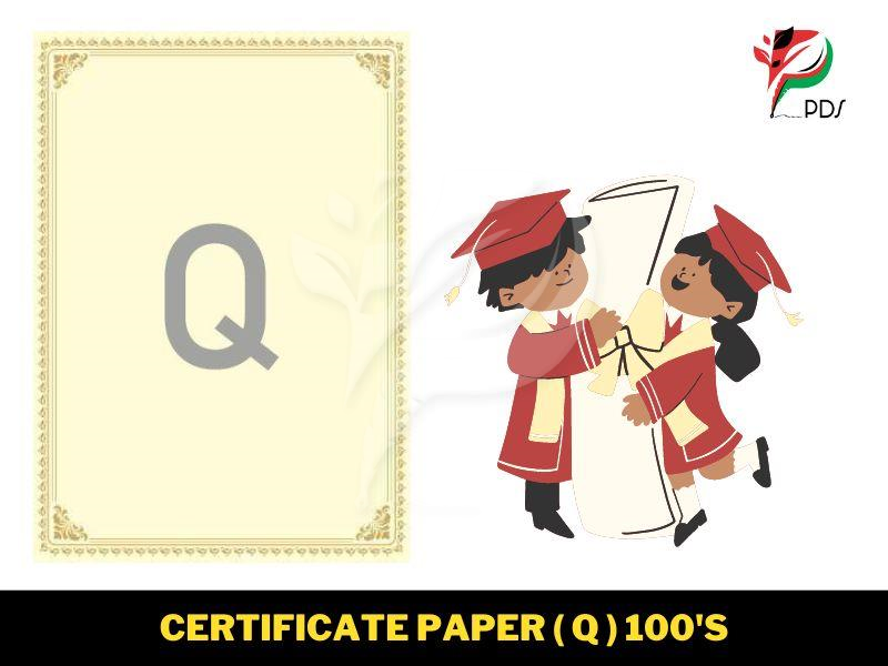 CERTIFICATE CARD WITH GOLD HOT STAMPING (Q)
