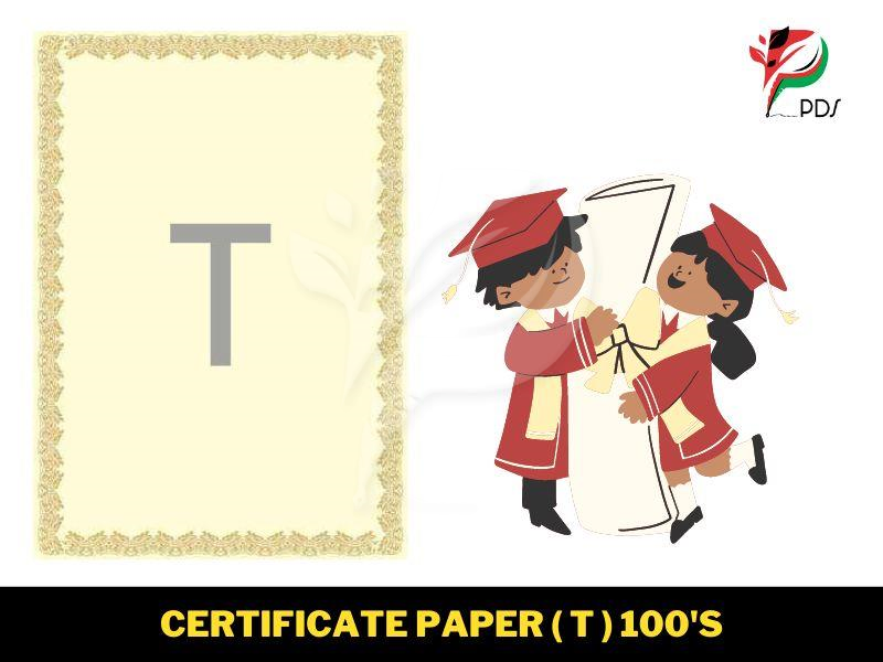 CERTIFICATE CARD WITH GOLD HOT STAMPING (T)